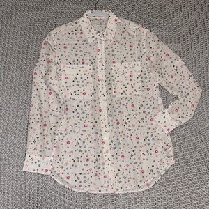 Equipment Silk Blouse with pink star print